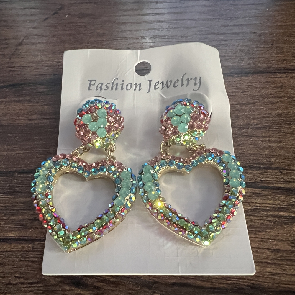 Candy Color Heart Earrings
